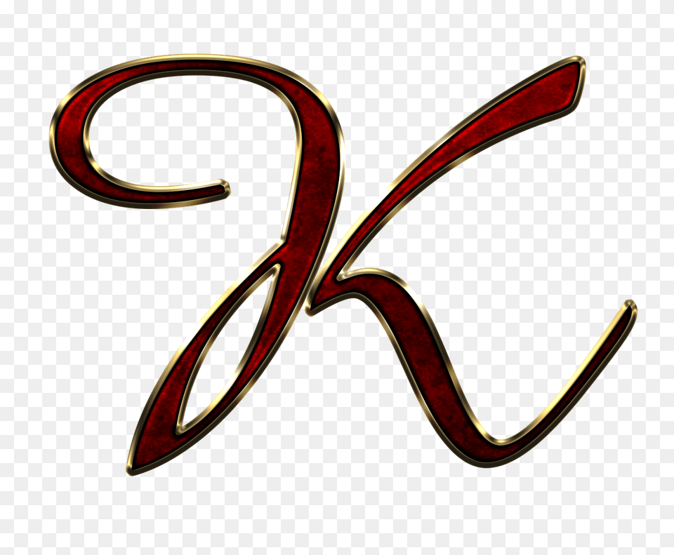 Capital Letter K Red, Smoke Pipe, Text, Handwriting, Calligraphy Png