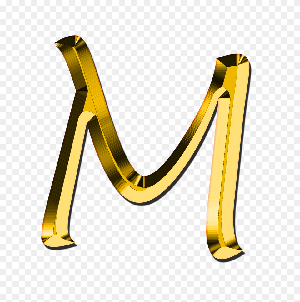 Capital Letter M Transparent, Gold, Smoke Pipe, Text, Symbol Png