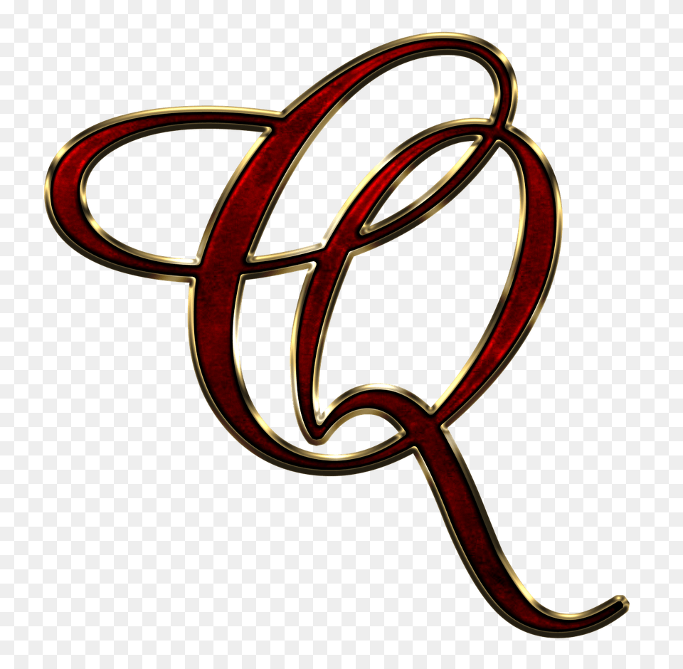 Capital Letter Q Red, Calligraphy, Handwriting, Text, Symbol Png Image