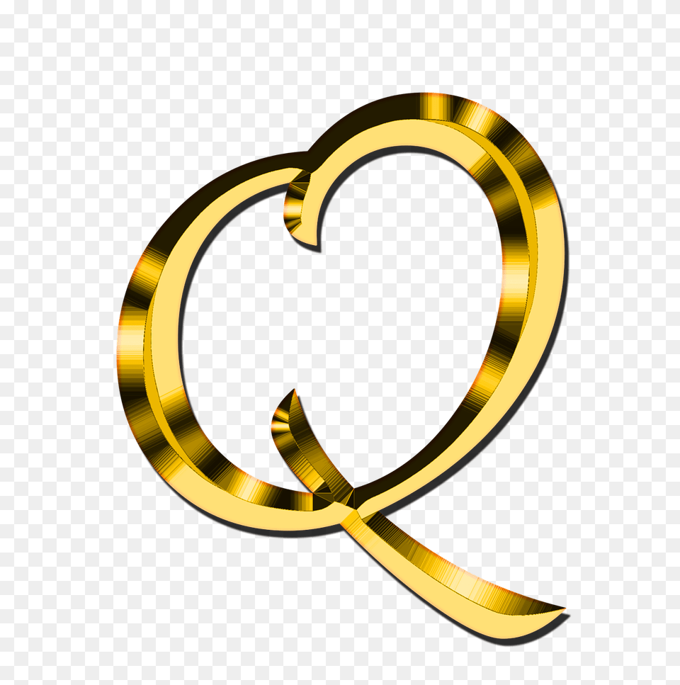 Capital Letter Q Transparent, Symbol, Gold, Text Png Image