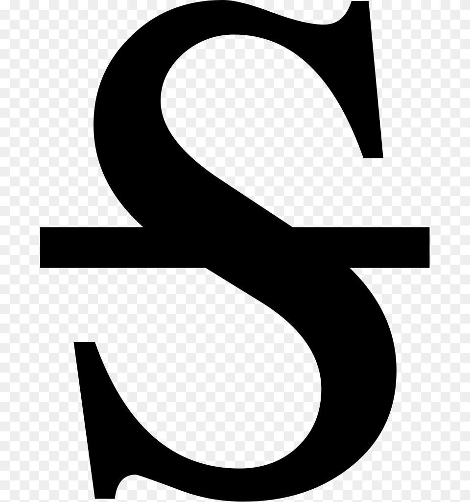 Capital Letter S Latin, Gray Free Png Download