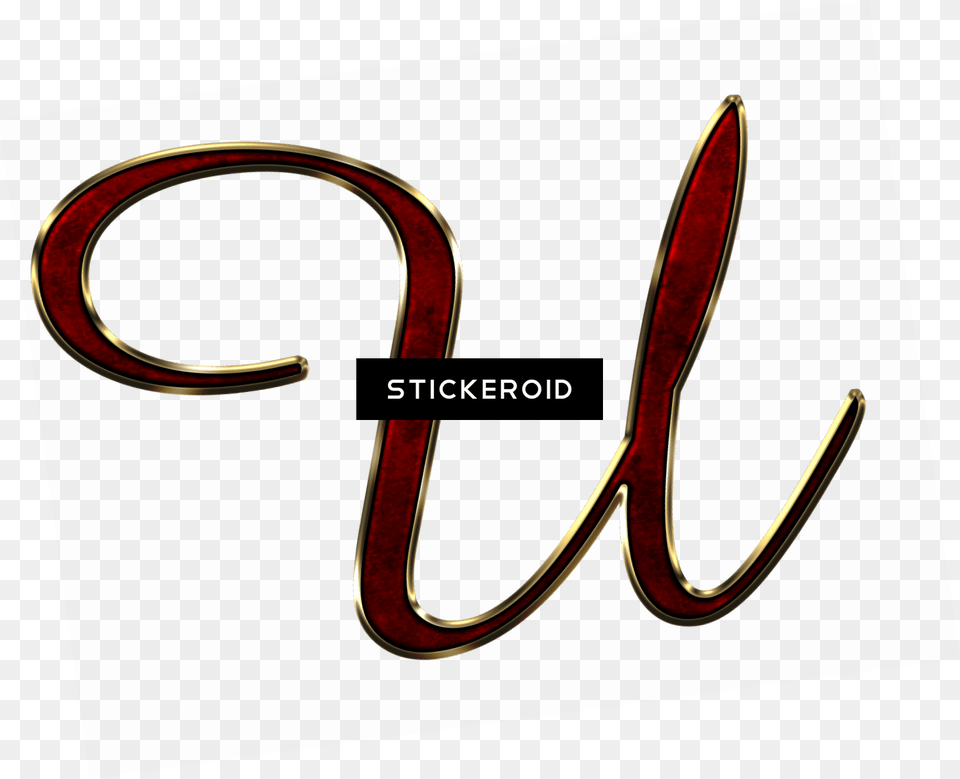 Capital Letter U Red Calligraphy, Smoke Pipe, Text Free Transparent Png