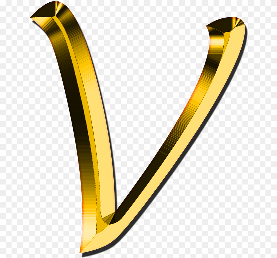 Capital Letter V Transparent Transparent Gold Letter V, Treasure, Text Png