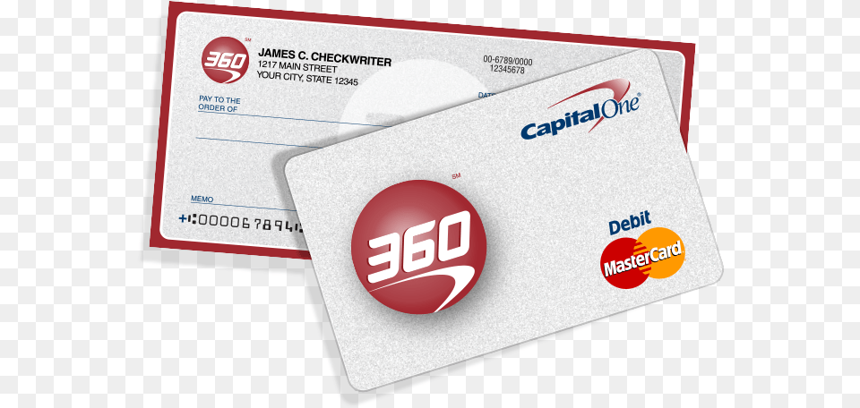 Capital One 360 Checking And Savings Review Capital One 360 Debit Card, Text, Business Card, Paper Png