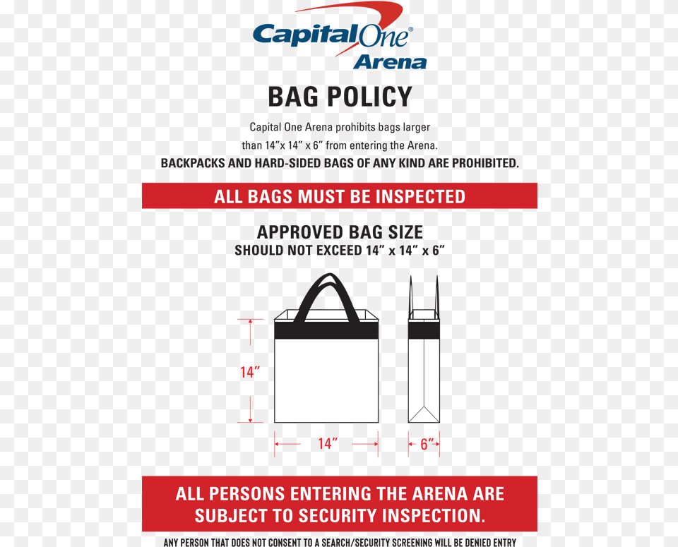 Capital One Arena Bags, Advertisement, Bag, Poster Png
