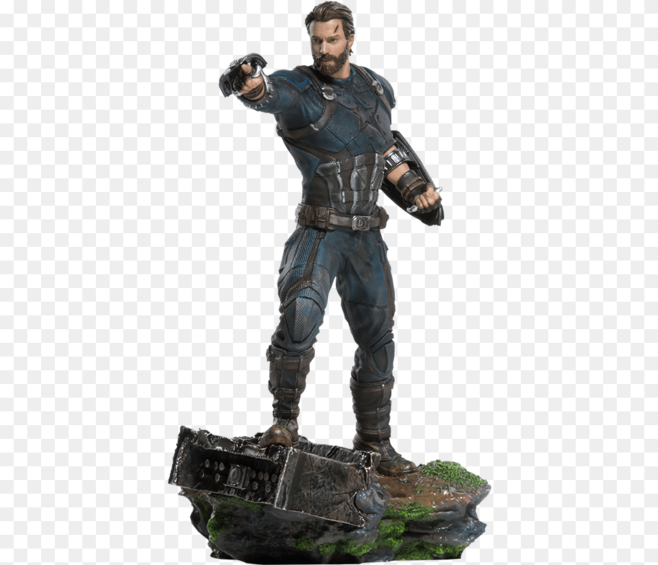 Capitan America Captain America Infinity War Statue, Figurine, Adult, Male, Man Free Png Download