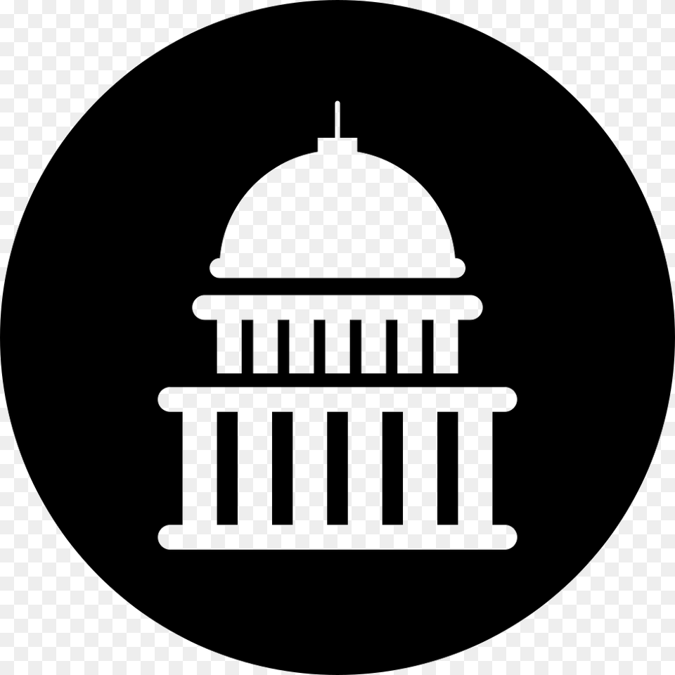 Capitol Building Circular Button City Council Meeting Sign, Stencil Free Transparent Png