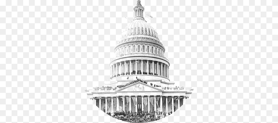 Capitol Building Graphic Black And White Us Capitol, Person, Landmark, Architecture, Capitol Hill Free Png Download