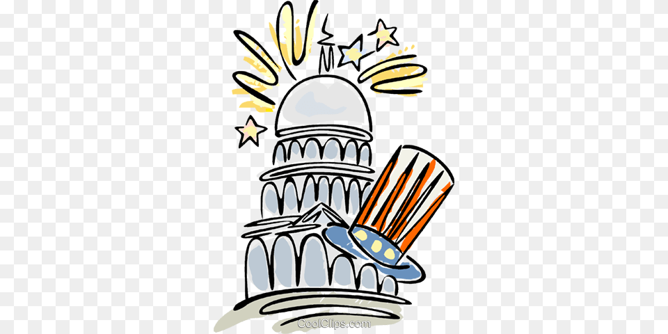 Capitol Building With Uncle Sams Hat Royalty Vector Clip Art Free Transparent Png