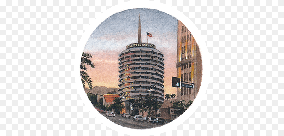 Capitol Records Building, Architecture, Photography, Housing, High Rise Free Png Download
