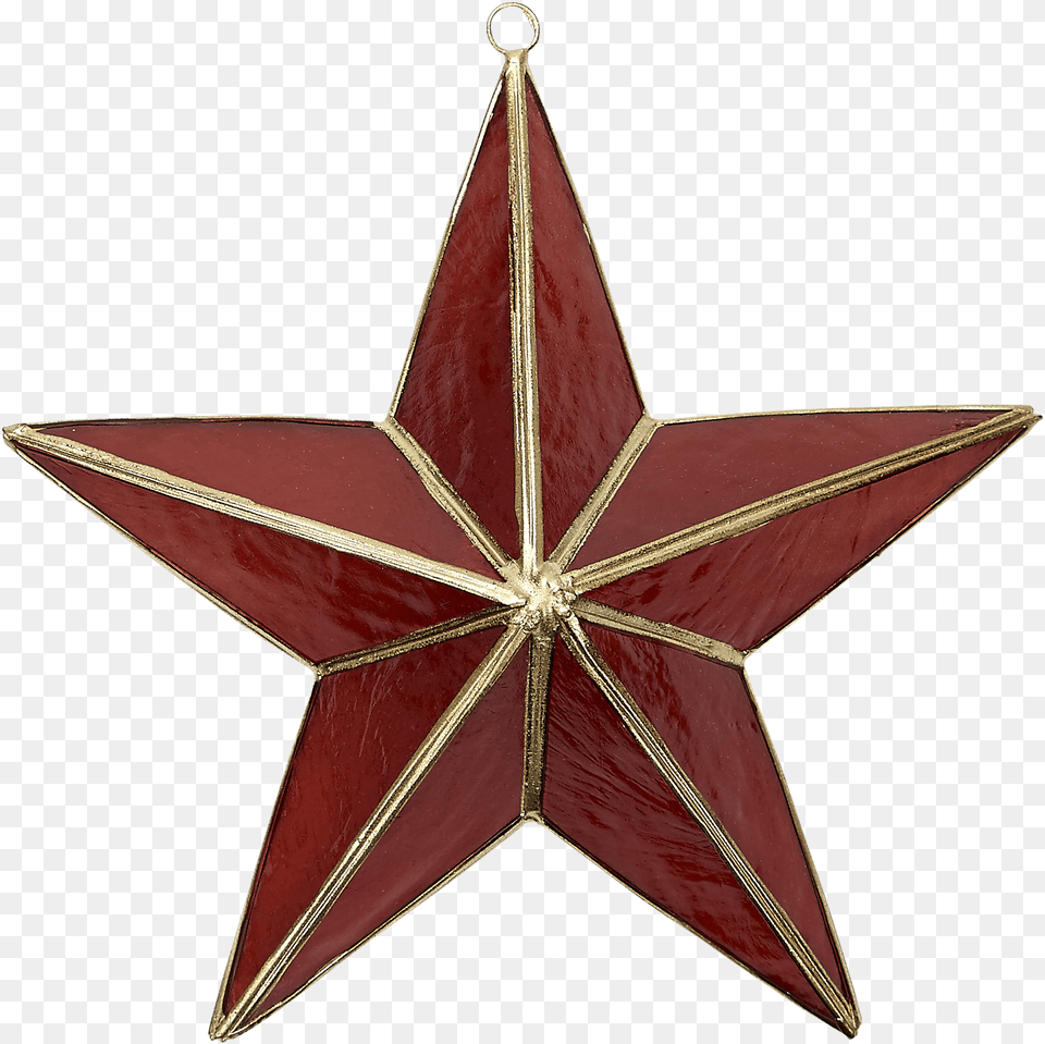 Capiz 3d Star Ornament In Red Amp Gold Eastern Standard, Star Symbol, Symbol, Blade, Dagger Free Transparent Png