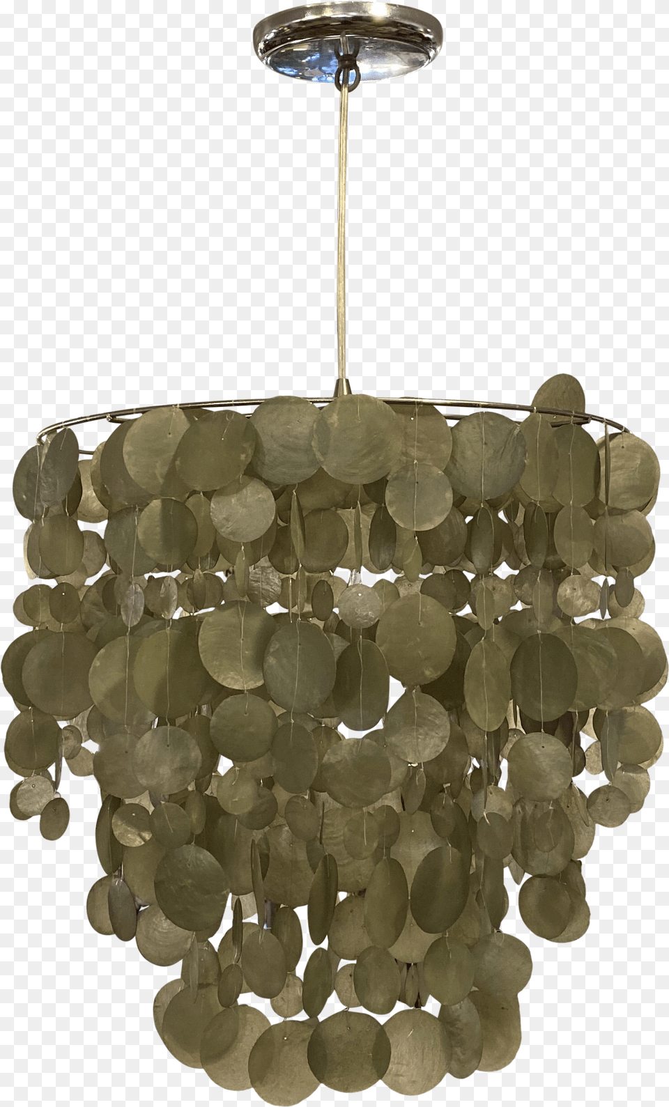 Capiz Shell Hanging Light Pendant Vertical, Chandelier, Lamp Free Png Download