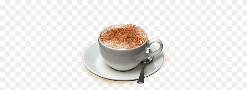 Cappuccino, Cup, Cutlery, Spoon, Saucer Free Transparent Png