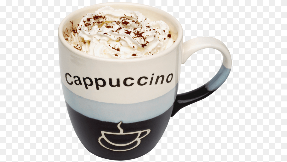 Cappuccino, Cream, Cup, Dessert, Food Free Png Download