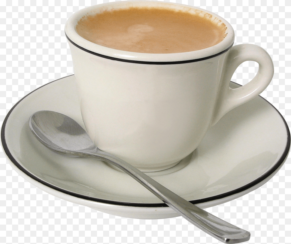 Cappuccino, Cup, Cutlery, Saucer, Spoon Png