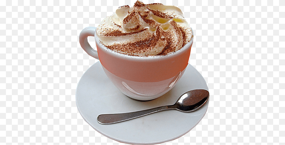 Cappuccino, Cream, Food, Dessert, Cup Png Image