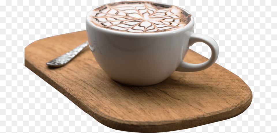 Cappuccino Espresso Coffee Cafe Milk Cappuccino, Cutlery, Cup, Spoon, Latte Free Png Download