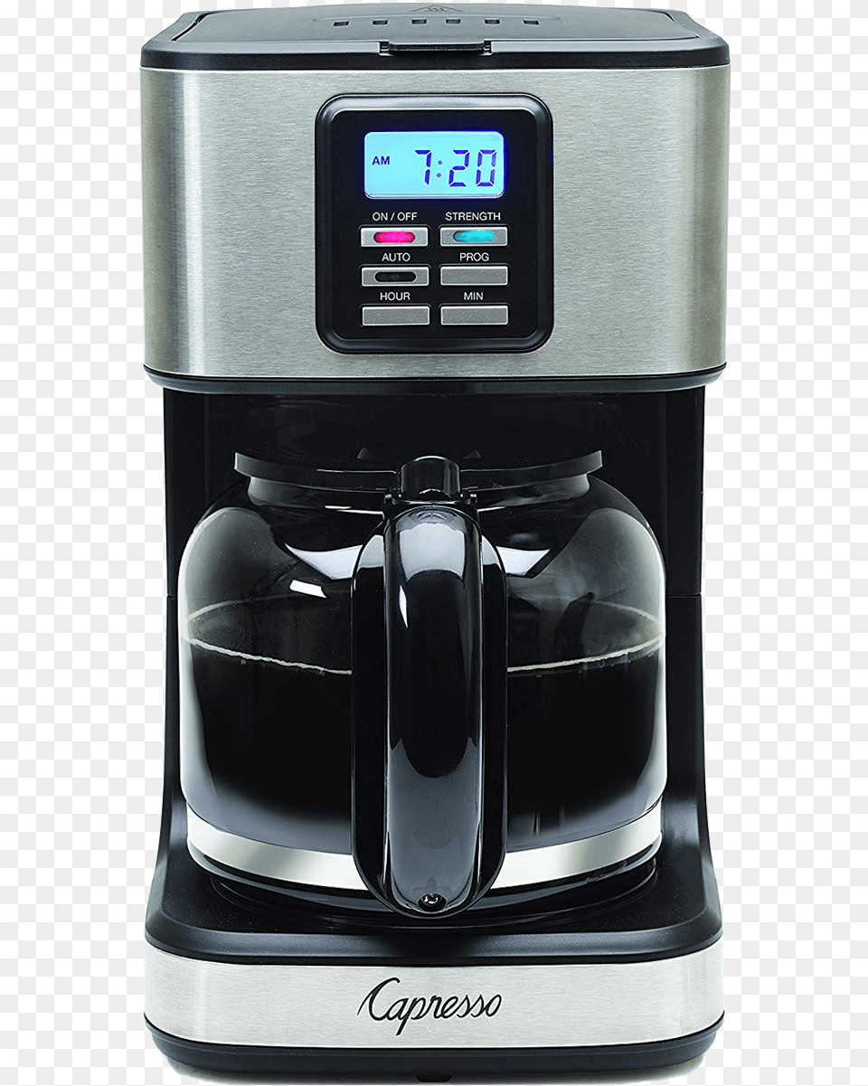 Capresso Sg220 12 Cup Glass Carafe Stainless Steel Capresso, Device, Appliance, Electrical Device, Mixer Free Png Download