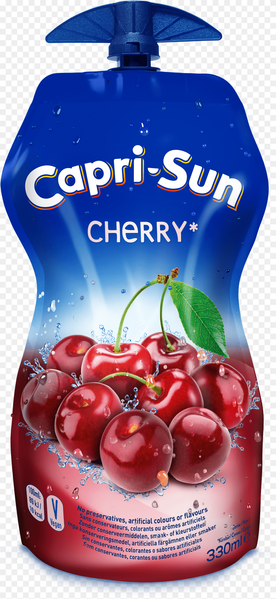Capri Sun Cherry, Food, Fruit, Plant, Produce Png Image