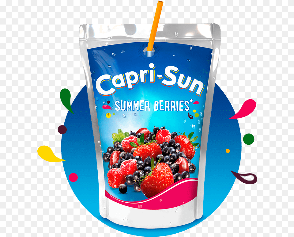 Capri Sun Summer Berries Capri Sun, Dessert, Food, Yogurt, Berry Free Png