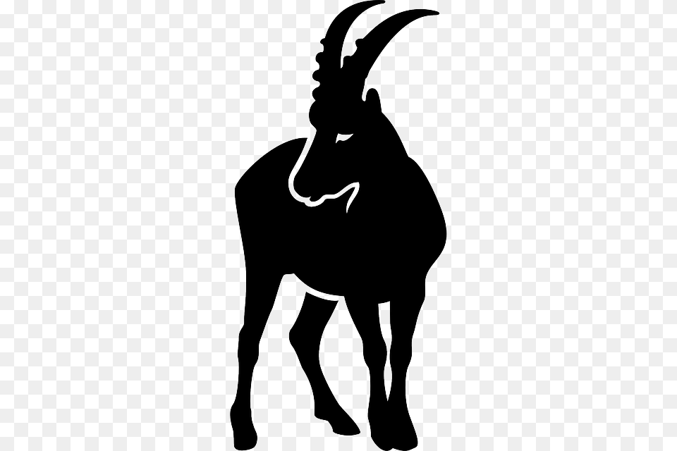 Capricorn, Silhouette, Stencil, Adult, Female Png