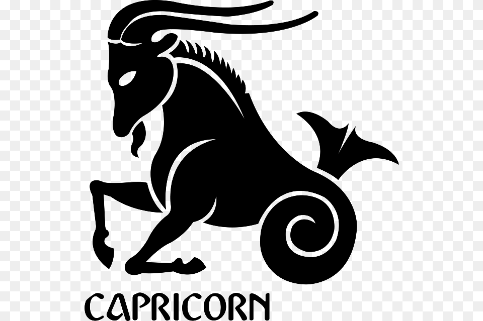 Capricorn Capricorn Zodiac Sign, Stencil, Silhouette, Animal Png Image