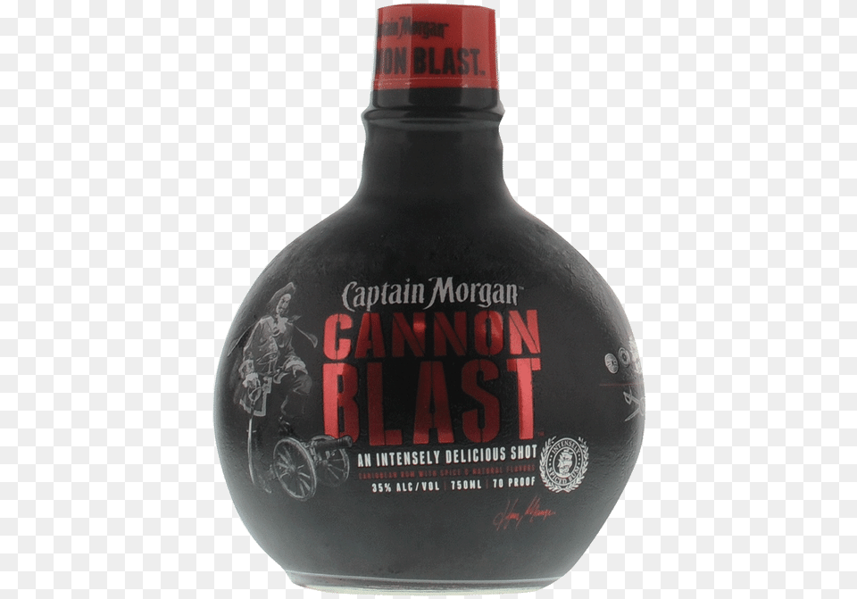 Capt Morgan Cannon Blast Bottle, Alcohol, Beverage, Liquor, Person Png Image