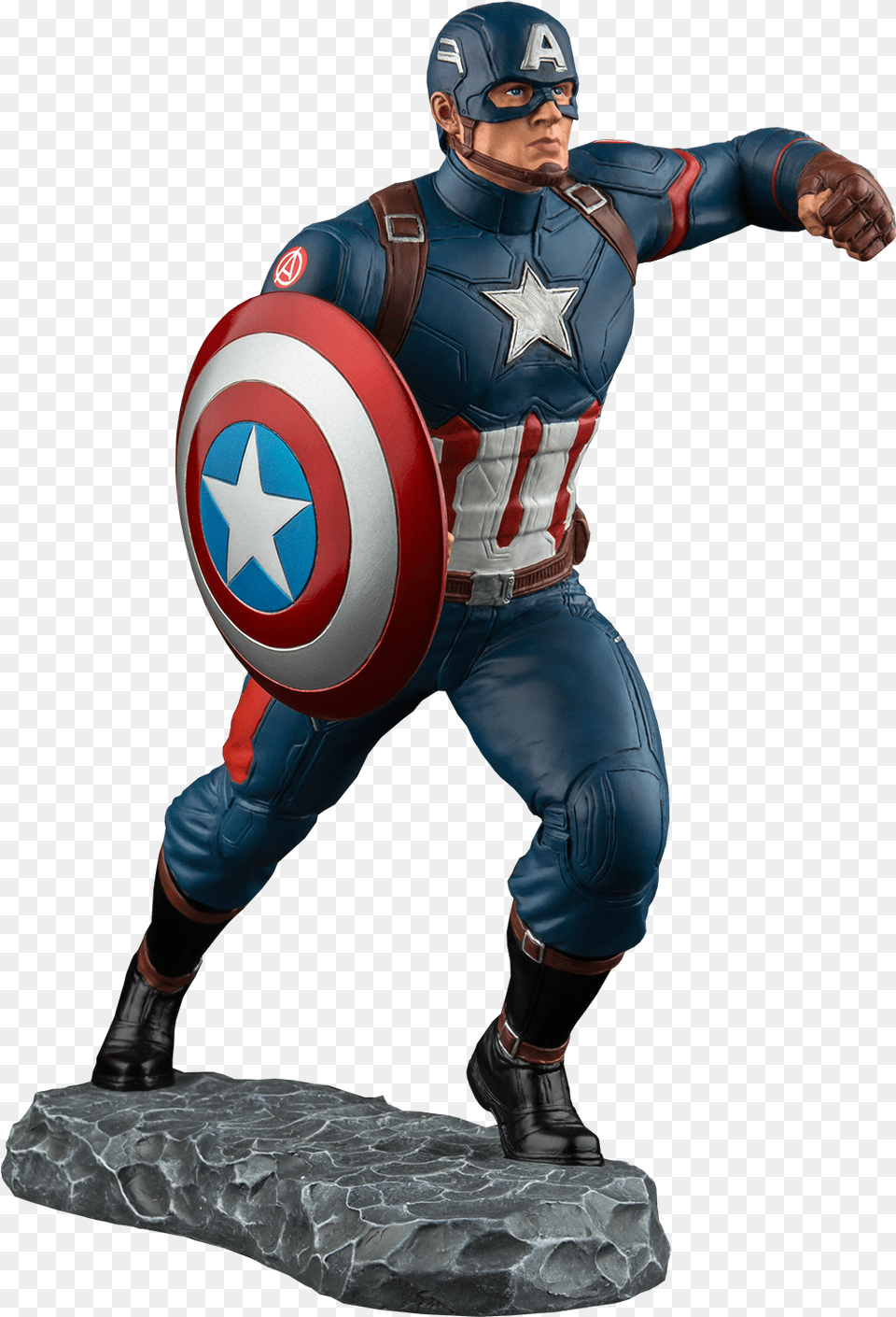 Captain America 1 6 Statue, Adult, Male, Man, Person Png Image