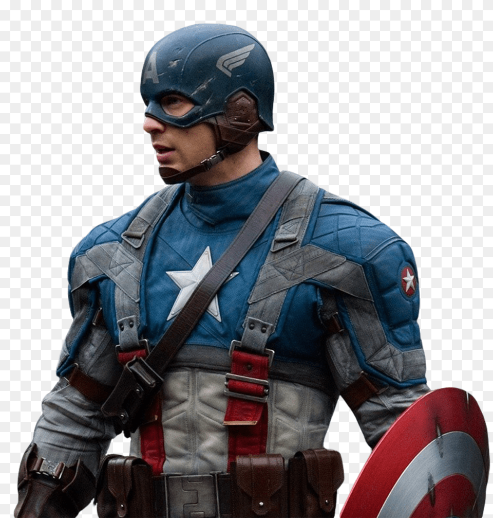 Captain America, Helmet, Adult, Man, Male Png Image