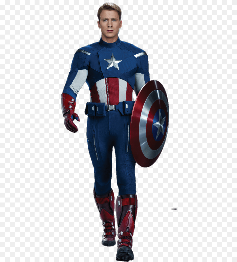 Captain America Avengers Costume, Clothing, Person, Adult, Man Png