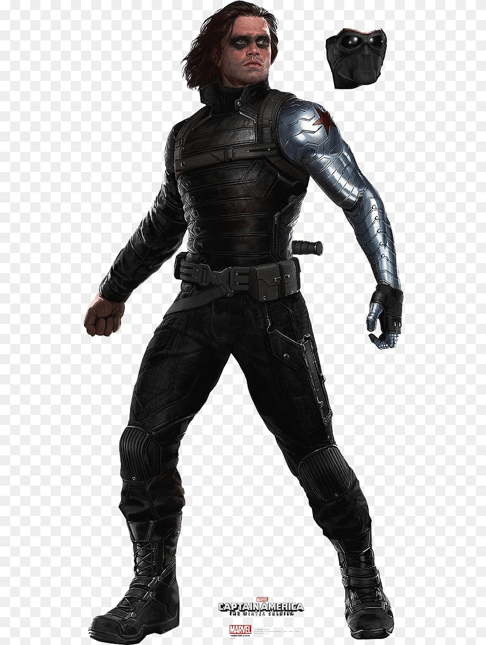 Captain America Bucky Barnes Winter Soldier Full Body, Adult, Person, Man, Male Png Image