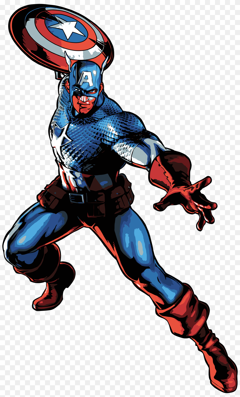 Captain America Cartoon Clip Art, Book, Comics, Publication, Adult Free Png Download