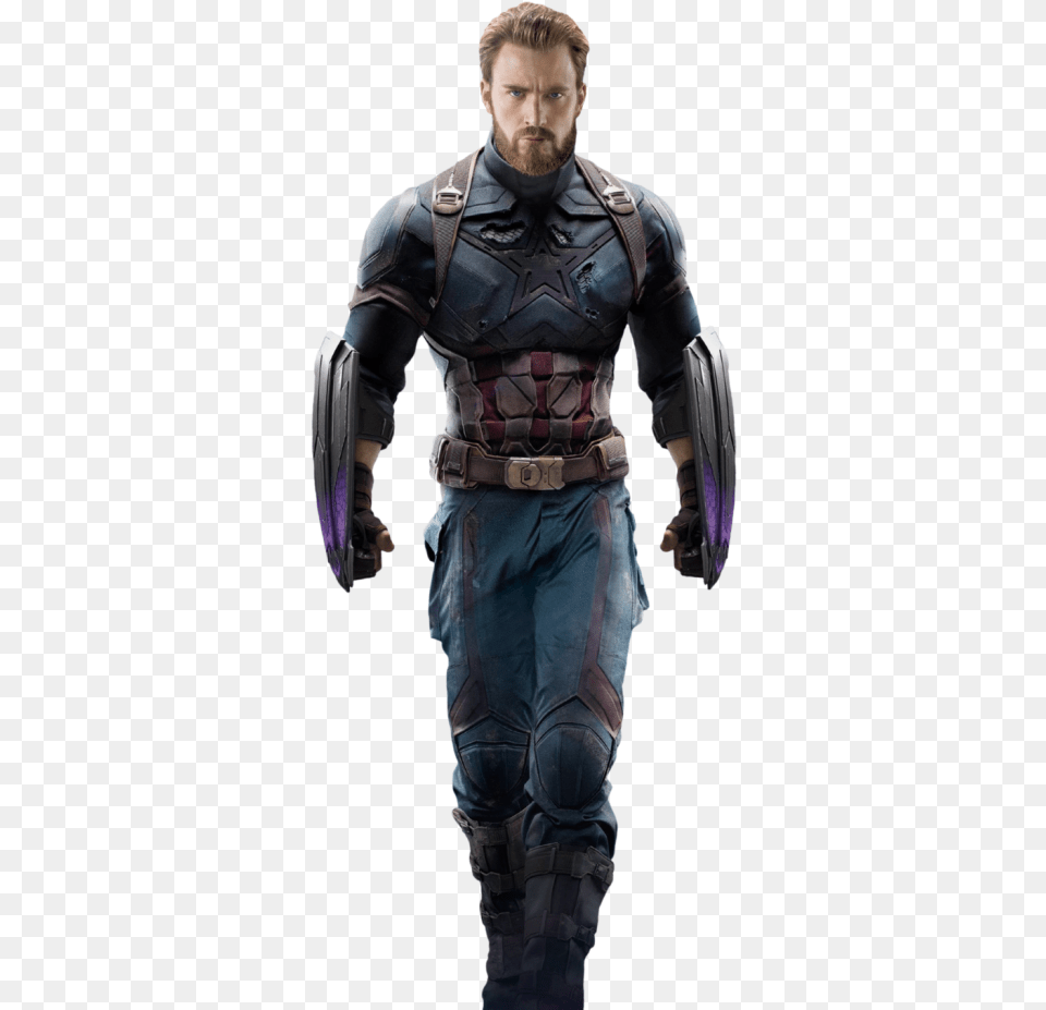 Captain America Costume Infinity War, Person, Clothing, Man, Male Free Png