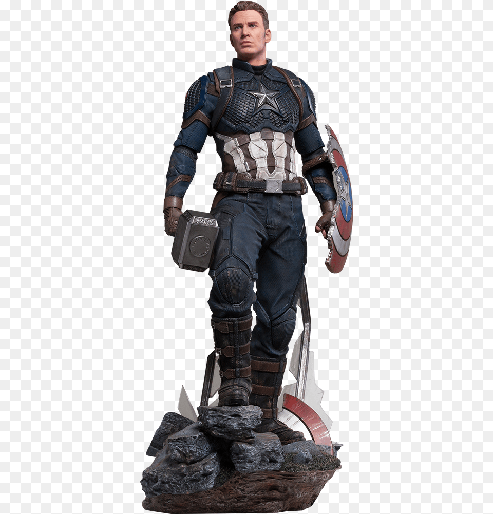 Captain America Endgame Iron Studios, Adult, Male, Man, Person Free Png