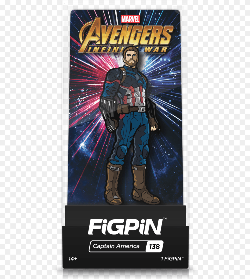 Captain America Figpin, Advertisement, Poster, Adult, Person Png Image