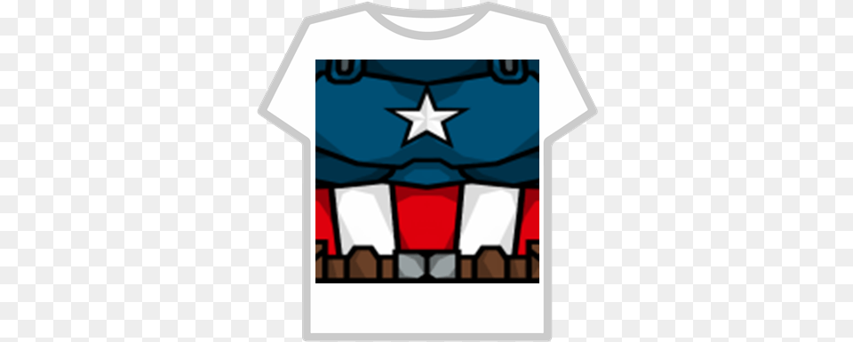 Captain America Marvel Civil War U003e Team Steve Roblox T Shirt Para Roblox Adidas, Clothing, T-shirt, Symbol, Star Symbol Free Png