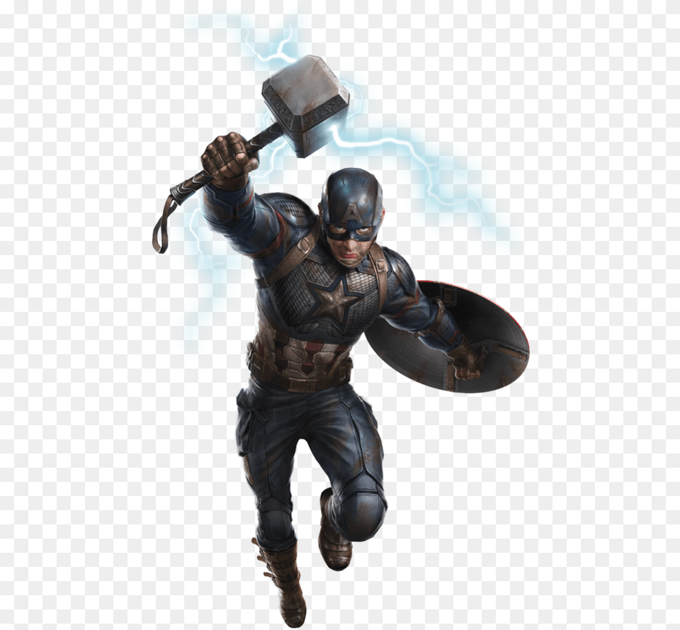 Captain America Mjolnir, Adult, Male, Man, Person Png Image