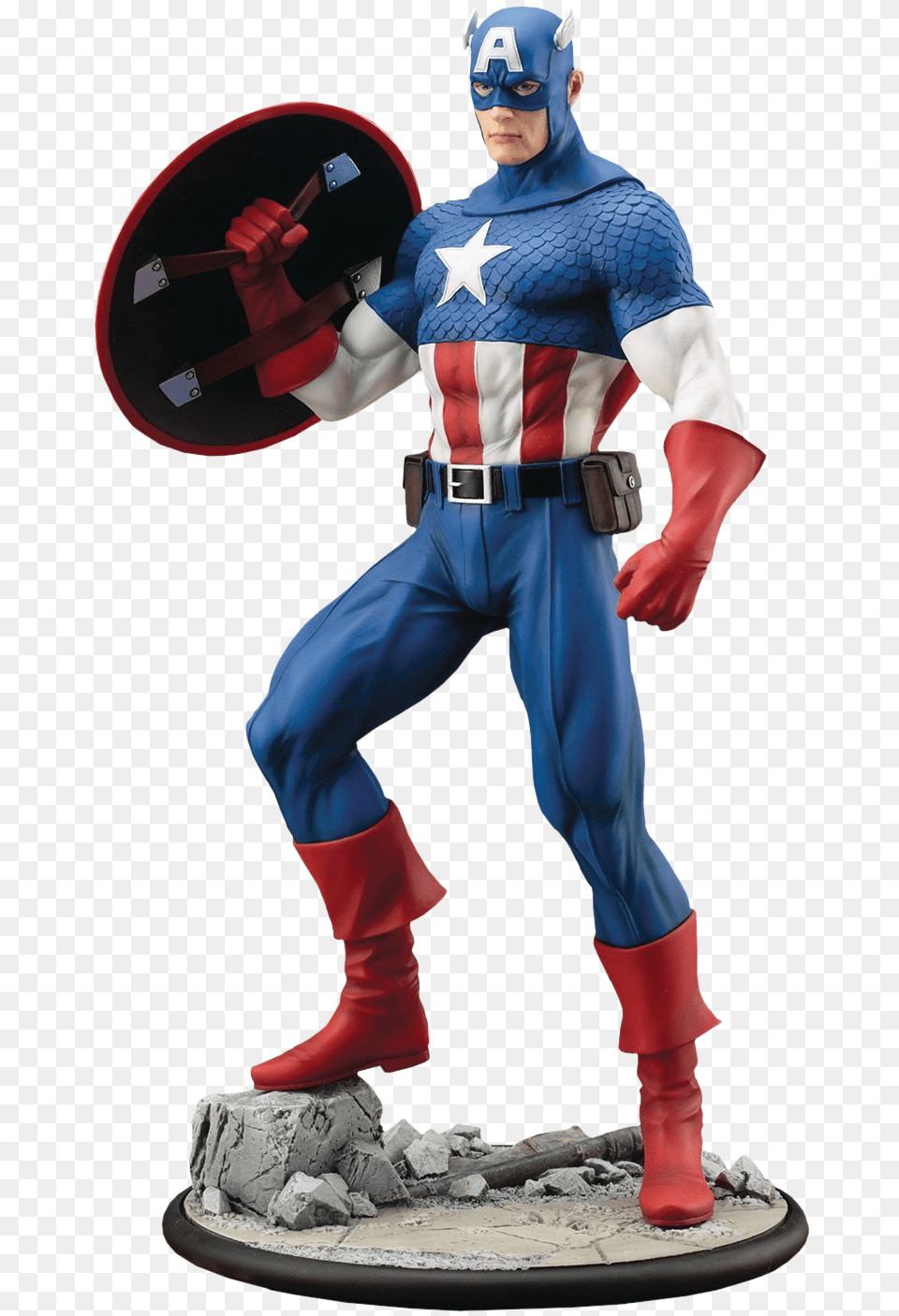 Captain America Modern Mythology 16th Scale Artfx Captain America Modern Comics, Glove, Clothing, Person, Man Free Transparent Png