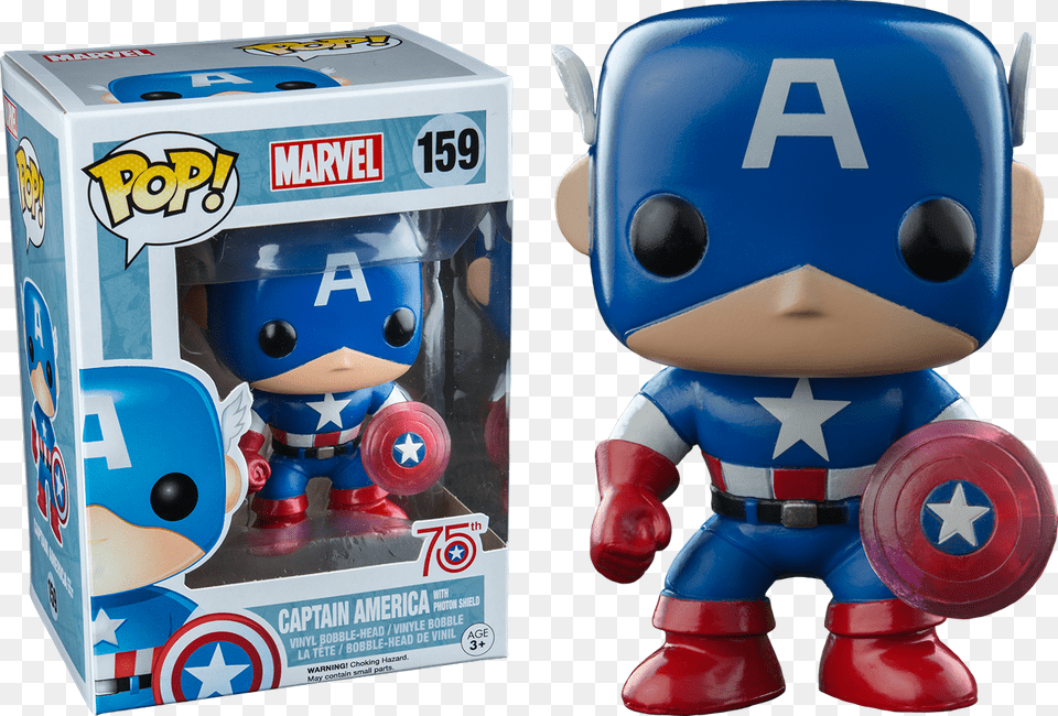 Captain America Photon Shield Funko Pop Captain America, Toy Png