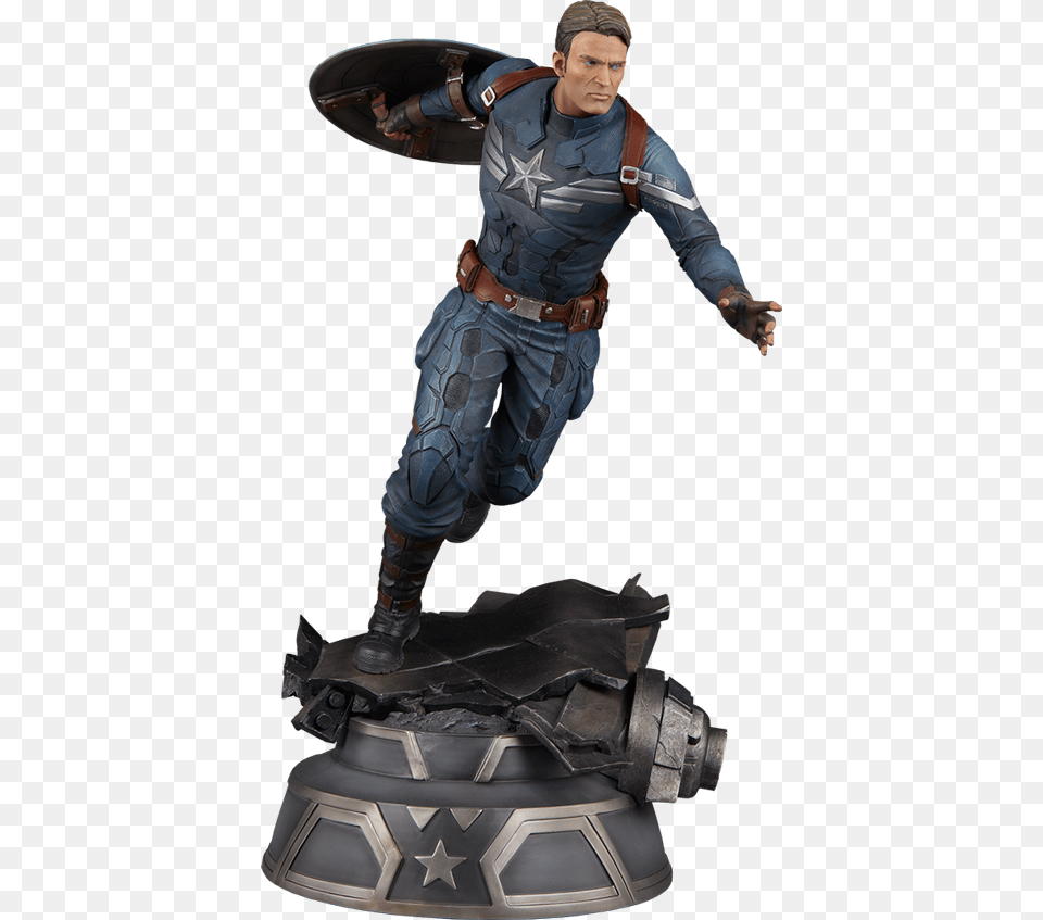 Captain America Premium Format Figure Esttua Do Capito Amrica, Adult, Male, Man, Person Png Image