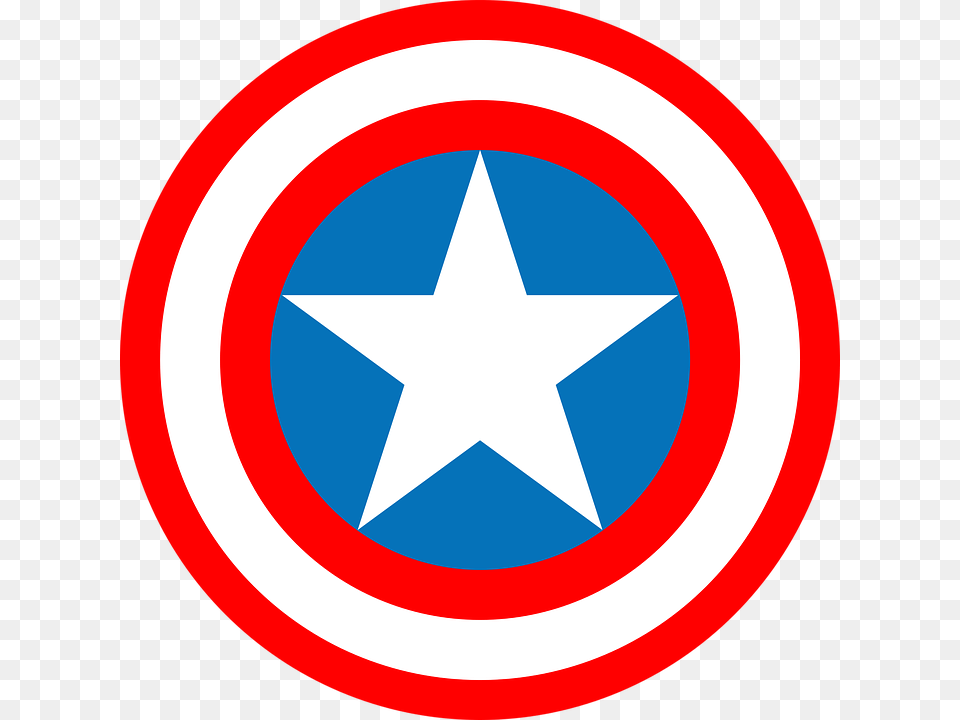Captain America Shield Svg, Road Sign, Sign, Star Symbol, Symbol Png Image