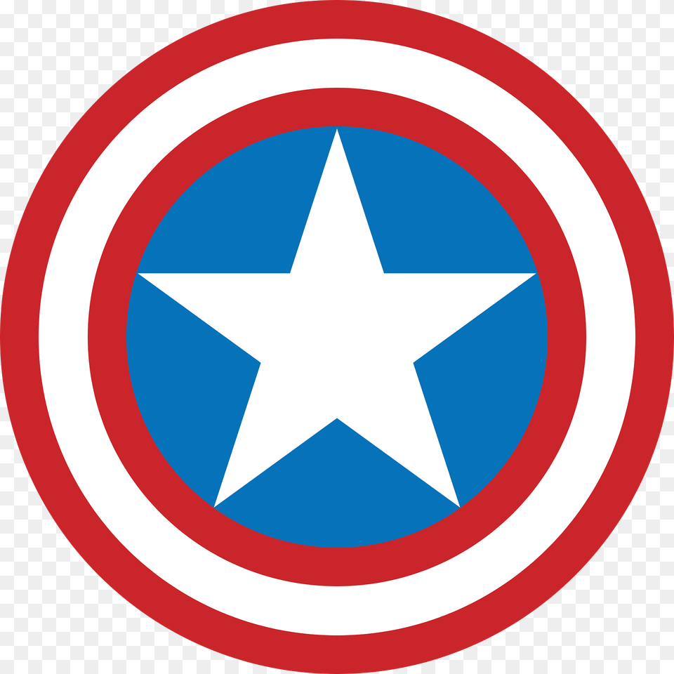 Captain America Symbol Clipart, Star Symbol, Road Sign, Sign Png Image