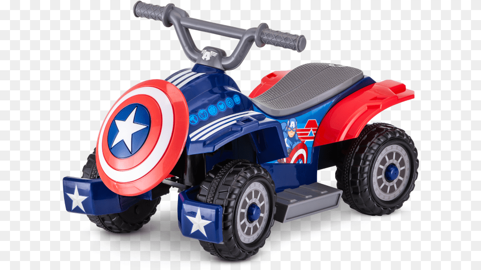 Captain America Toddler Quad, Device, Grass, Lawn, Lawn Mower Png Image