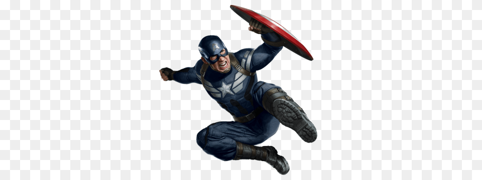 Captain America Transparent, Adult, Male, Man, Person Png Image