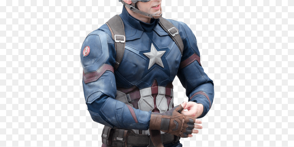 Captain America Transparent Complete Captain American Cosplay Costume With Shield, Clothing, Person, Adult, Male Free Png Download