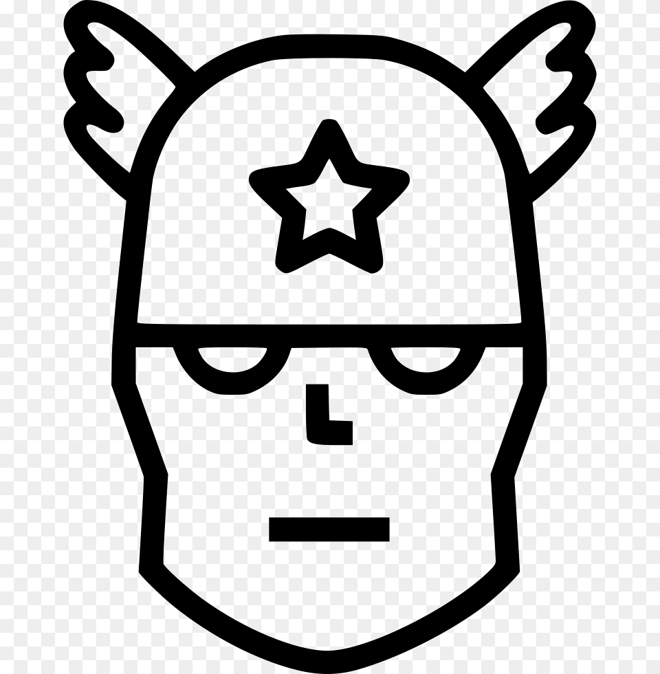 Captain American Humanoid Superhero Topi Icon, Stencil, Symbol, Ammunition, Grenade Png