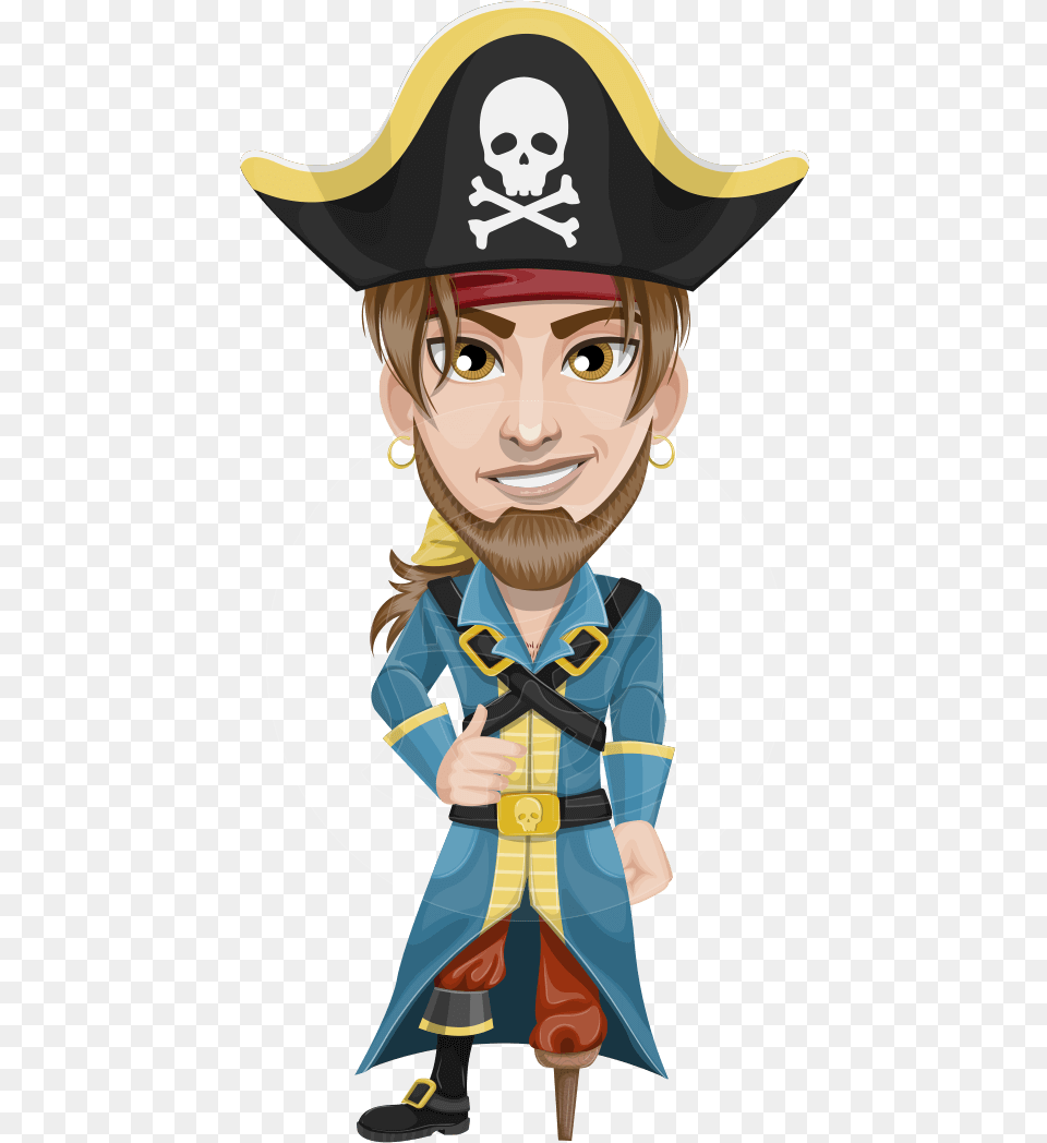 Captain Austin Peg Leg Adobe Character Animator, Baby, Person, Pirate, Face Free Png Download