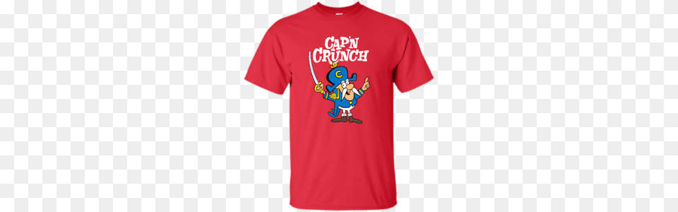 Captain Crunch Breakfast Cereal Mascot Sailor Cartoon T, Clothing, T-shirt, Shirt Free Png