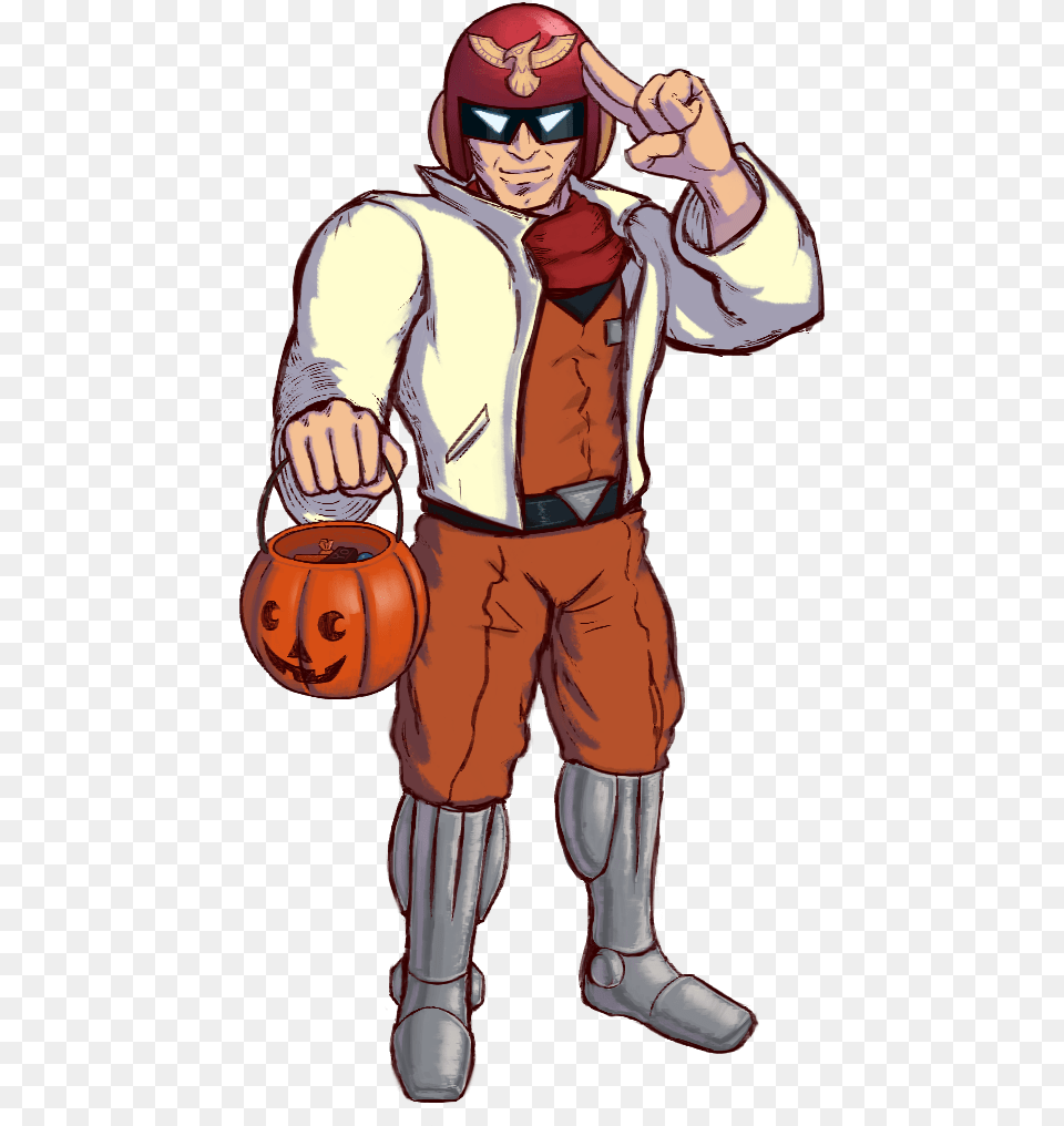 Captain Falco Salutes You Cartoon, Adult, Male, Man, Person Free Transparent Png