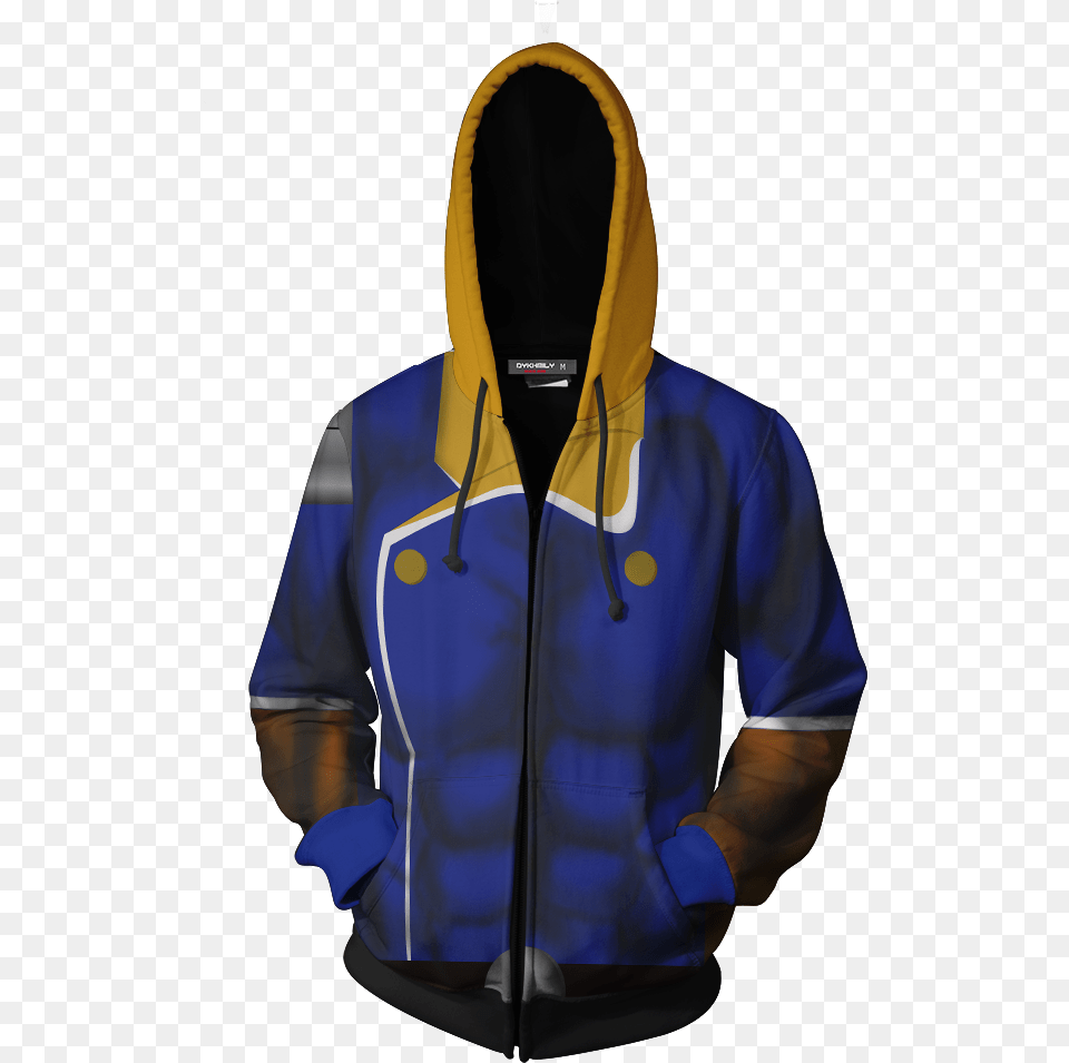 Captain Falcon Cosplay Zip Up Hoodie Jacket Shazam Hoodie, Clothing, Coat, Hood, Knitwear Free Png